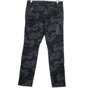 STS Blue Women’s Alice Ankle Skinny Jeans Gray Destructed Camouflage Size 28